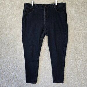 Democracy Jeans Womens 16W Blue Skinny Ab Technology Stretch Denim High Rise Fit
